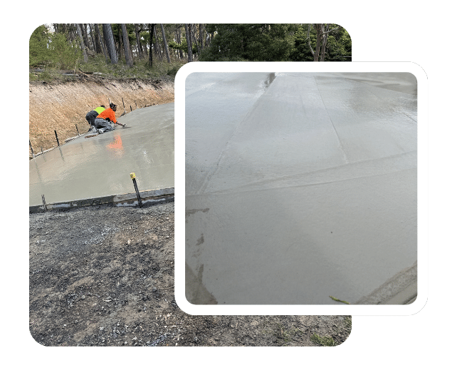 Professional concrete slab installation in Melbourne for residential and commercial projects. High-quality finish and durable concrete solutions.